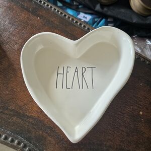 Rae Dunn Cream Heart Dish